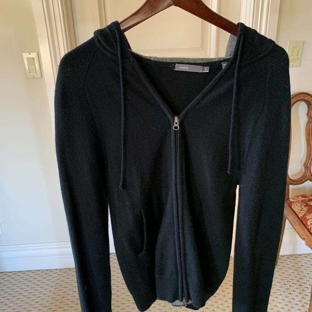 Vince Men's Zip Up 100% Cashmere Sweater - S